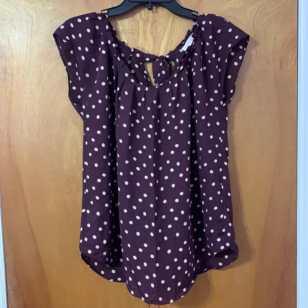 LC Lauren Conrad Pleat Neck top